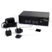 StarTech.com 4 Port DVI VGA Dual Monitor KVM Switch USB with Audio & USB 2.0 Hub - TAA