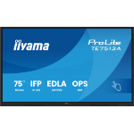 iiyama TE7513A-B3AG beeldkrant Interactief flatscreen 190,5 cm (75") LCD Wifi 500 cd/m² 4K Ultra HD Zwart Touchscreen Type processor Android 24/7