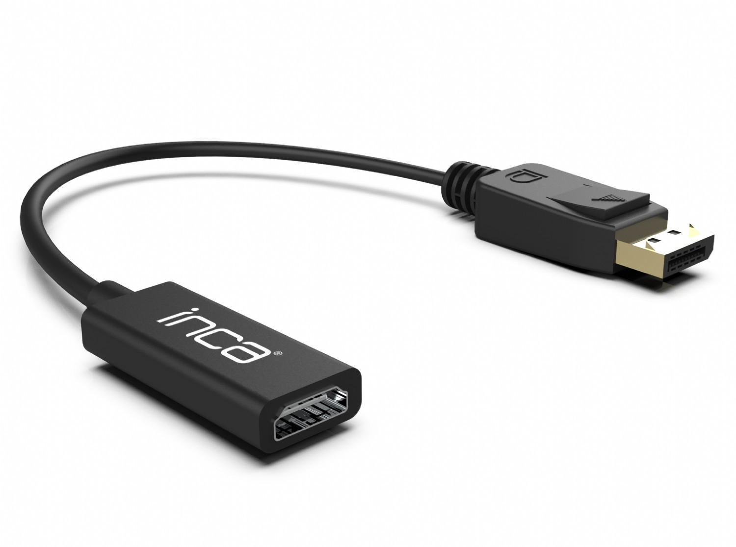 Inca IDTH-07 video cable adapter 0.2 m DisplayPort HDMI Type A (Standard) Black