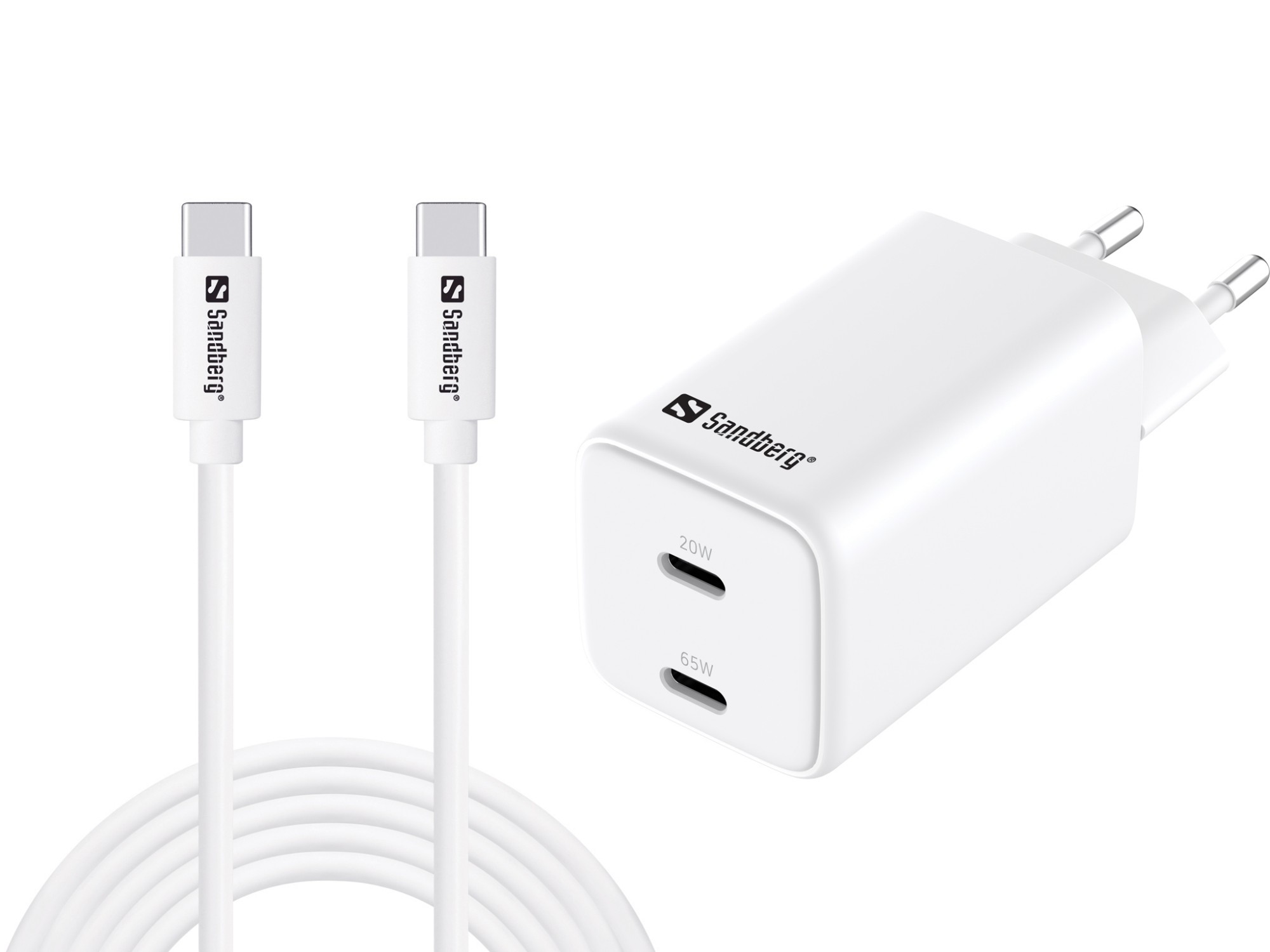 Sandberg AC Charger USB-C PD65W EU 3M