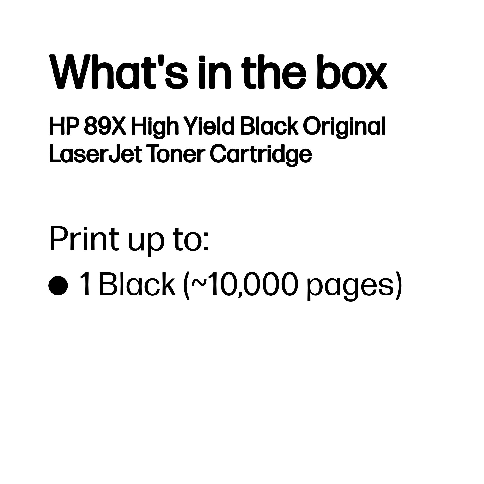 HP CF289X/89X Toner cartridge high-capacity, 10K pages ISO/IEC 19752 for HP M 507