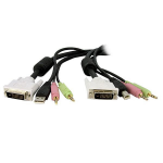 StarTech.com 4-in-1 USB Dual Link DVI-D KVM KVM cable Black 179.9" (4.57 m)