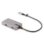 StarTech.com 104B-USBC-MULTIPORT laptop dock/port replicator Wired USB 3.2 Gen 1 (3.1 Gen 1) Type-C Black, Silver