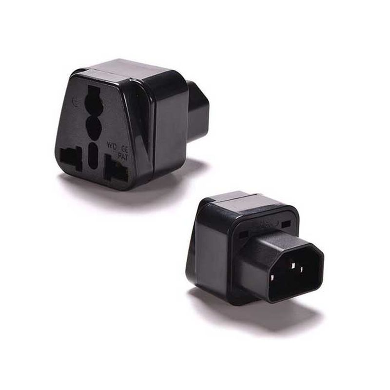 Image of FDL IEC C14 TO UNIVERSAL FEMALE AU US UK EU SOCKET ADAPTOR
