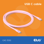 CLUB3D USB C cable pink