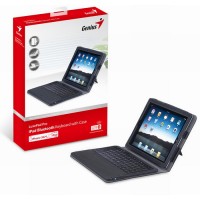 Genius Computer Technology KEYBOARD CASE LUXEPAD PRO, BLUETOOTH EDR 2.0, FOR APPLE IPAD, LEATHER CASE BLACK, RECHARGEABLE BATTERY WITH USB CHARGE CABLE, UP TO 10 METERS