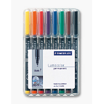 Staedtler 318 WP8 permanent marker Black, Blue, Brown, Green, Orange, Red, Violet, Yellow 8 pc(s)