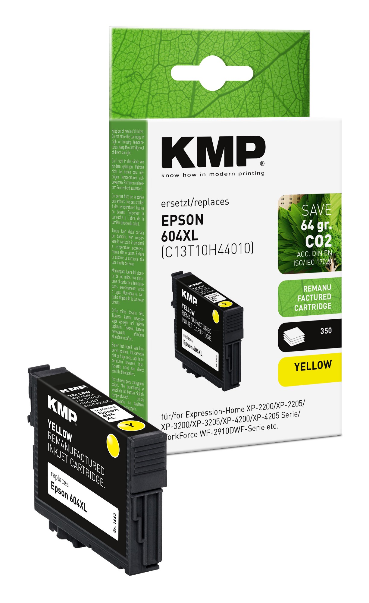 KMP 1662,4009 ink cartridge 1 pc(s) Compatible Yellow