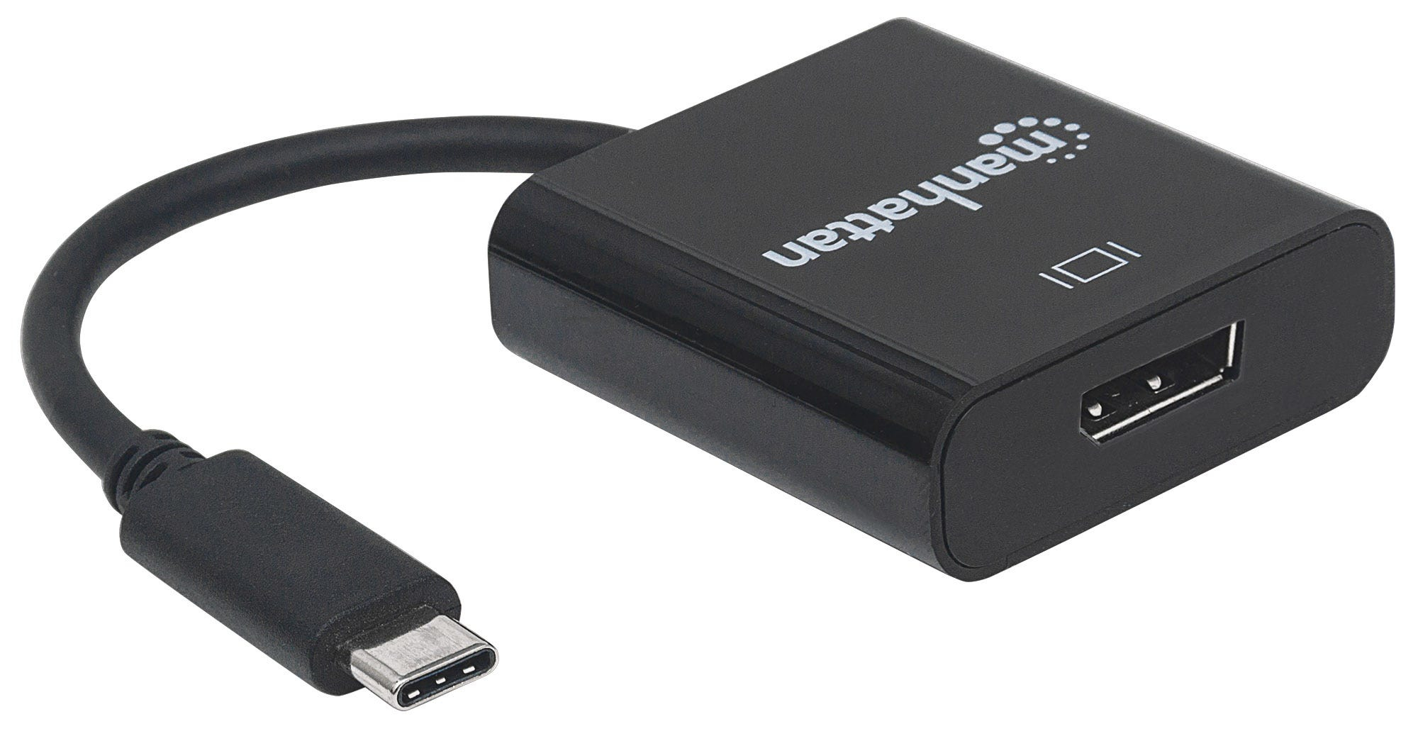 Manhattan USB-C to DisplayPort Converter Cable, 4K, 21cm, Male to Female, 4K 3840x2160p@30Hz, Black, Blister
