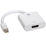 V7 White Video Adapter Mini DisplayPort Male to HDMI Female