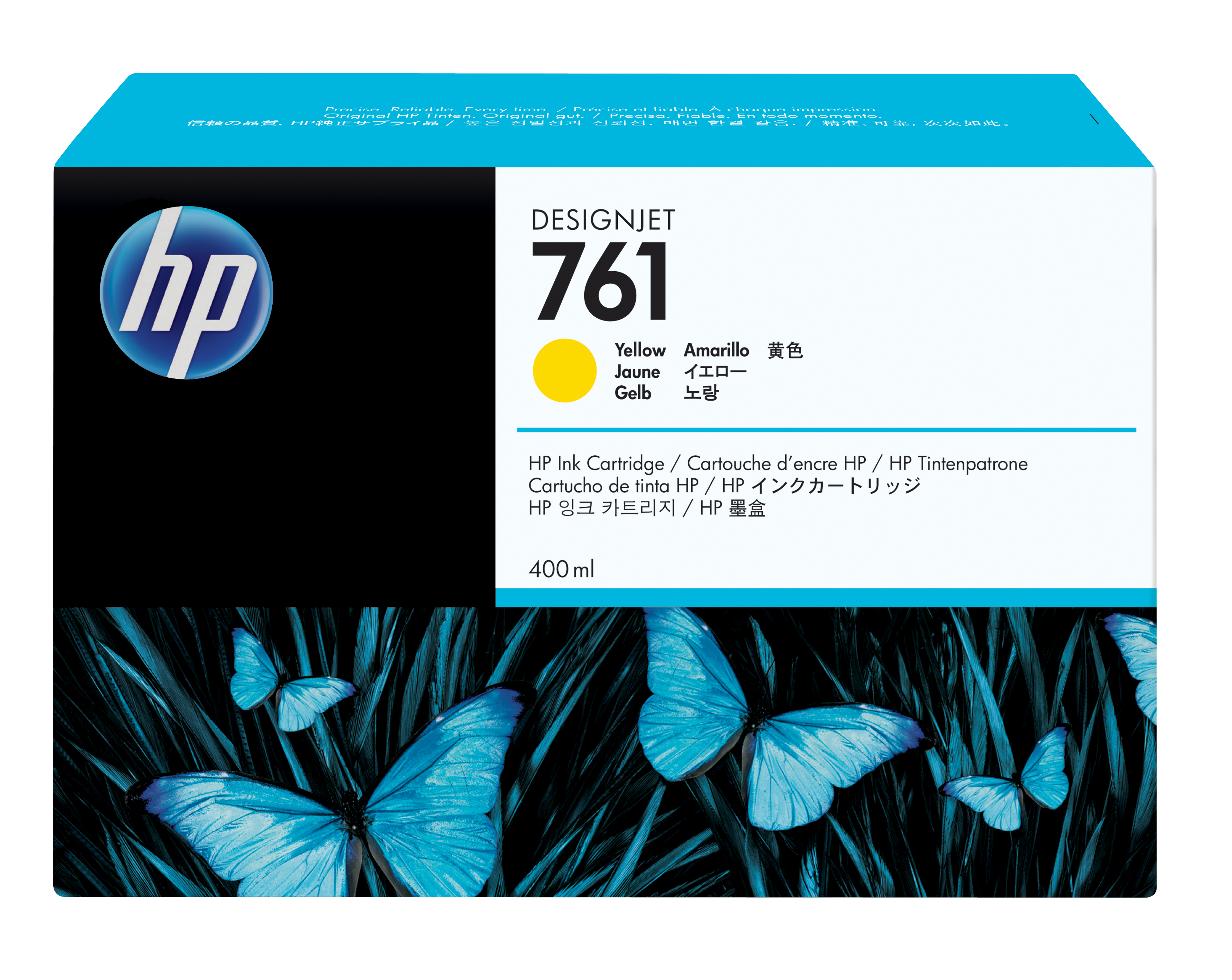 Image of HP CM992A/761 Ink cartridge yellow 400ml for HP DesignJet T 7100/7200