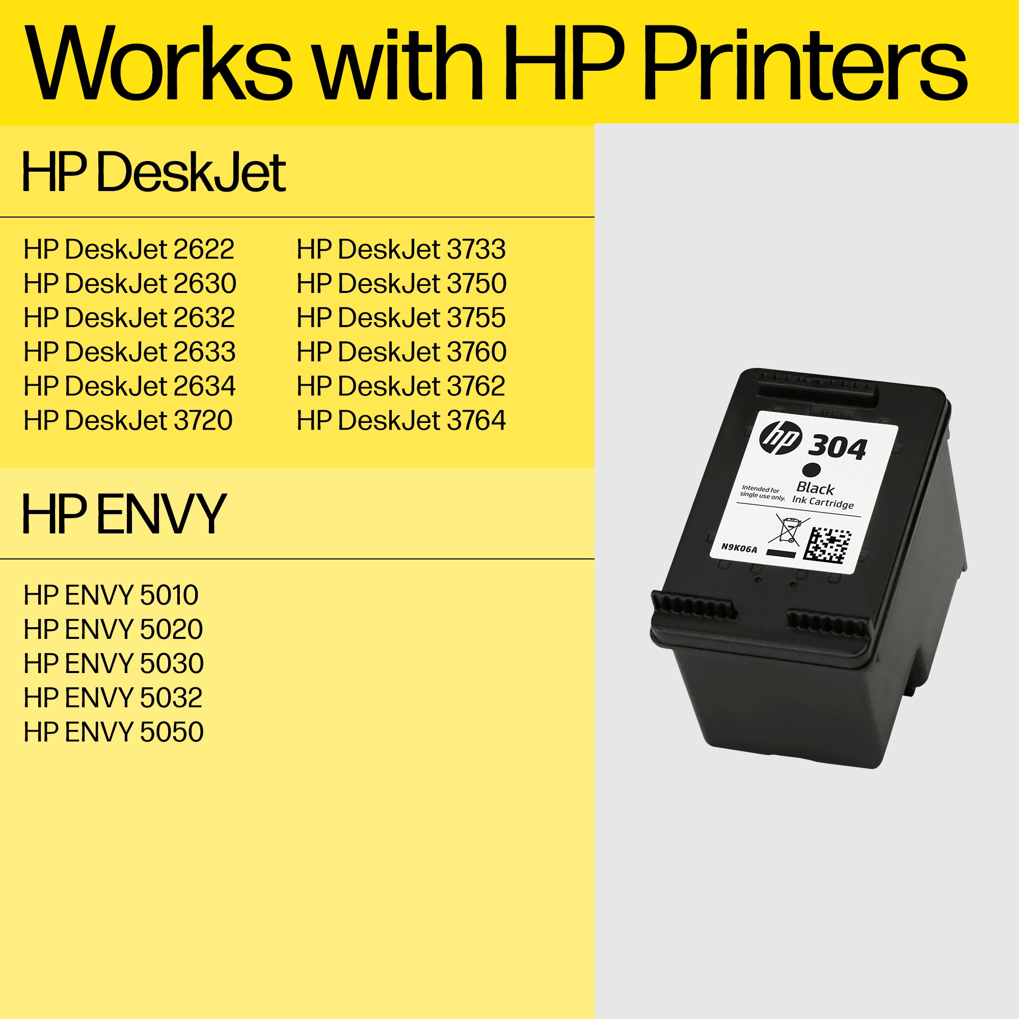 sell resellers + stock to distributor/wholesale pg Printhead + pack black 100 120 HP Stock 14571 pg Pack=2 3JB05AE/304 color HP multi In for DeskJet 2620/3720, Channel - for cartridge The in