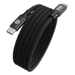 Conceptronic ETTA09B12 USB 2.0 Magnetic Cable, USB-C Male to USB-C Male, PD 100W, 5A, Nylon Braided, 1.2m