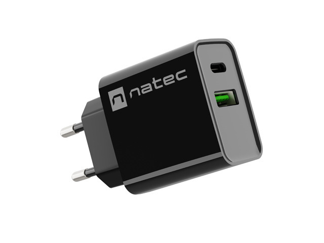 NATEC RIBERA Universal Black AC Fast charging Indoor