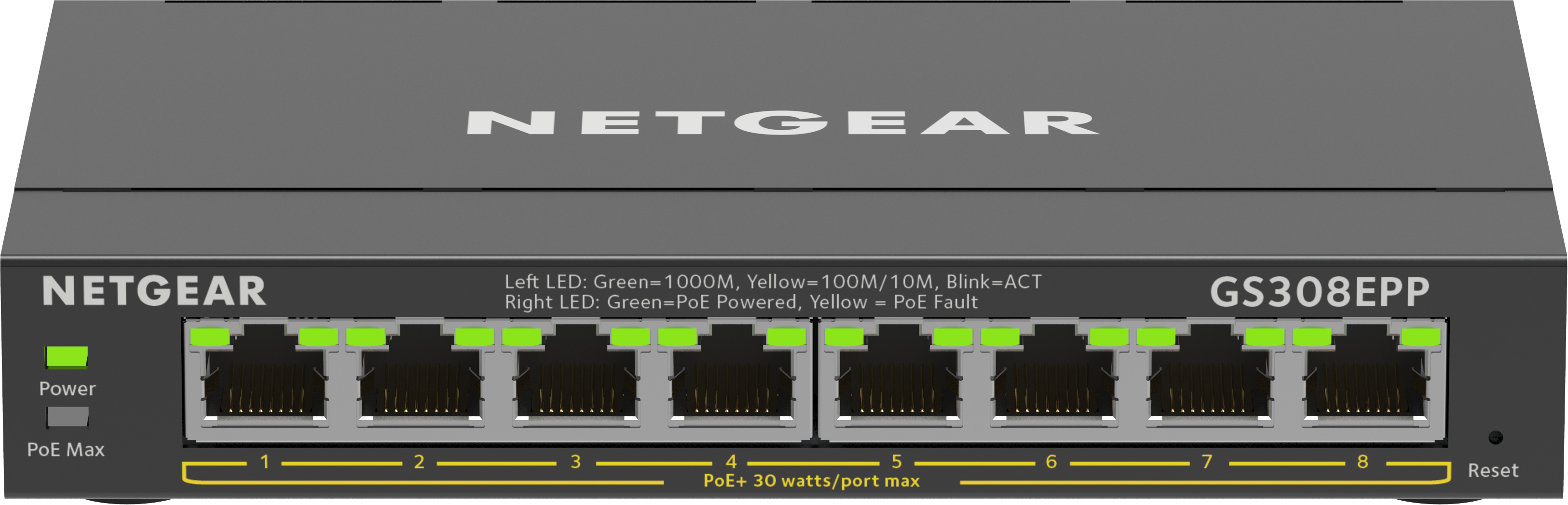 Image of NETGEAR 8-Port Gigabit Ethernet High-Power PoE+ Plus Switch...