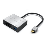 Dynamode C-TC-CR-USB3 laptop dock/port replicator USB 3.2 Gen 1 (3.1 Gen 1) Type-C Black, Silver