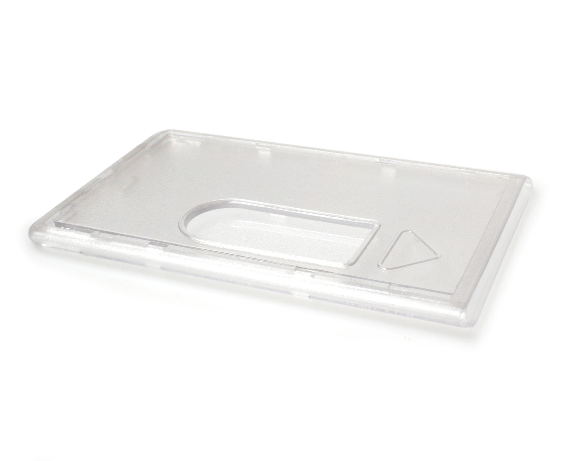 Digital ID Enclosed Rigid Card Holders for use in Pocket, Frosted Premium - Landscape, Horizontal (Pack of 100)