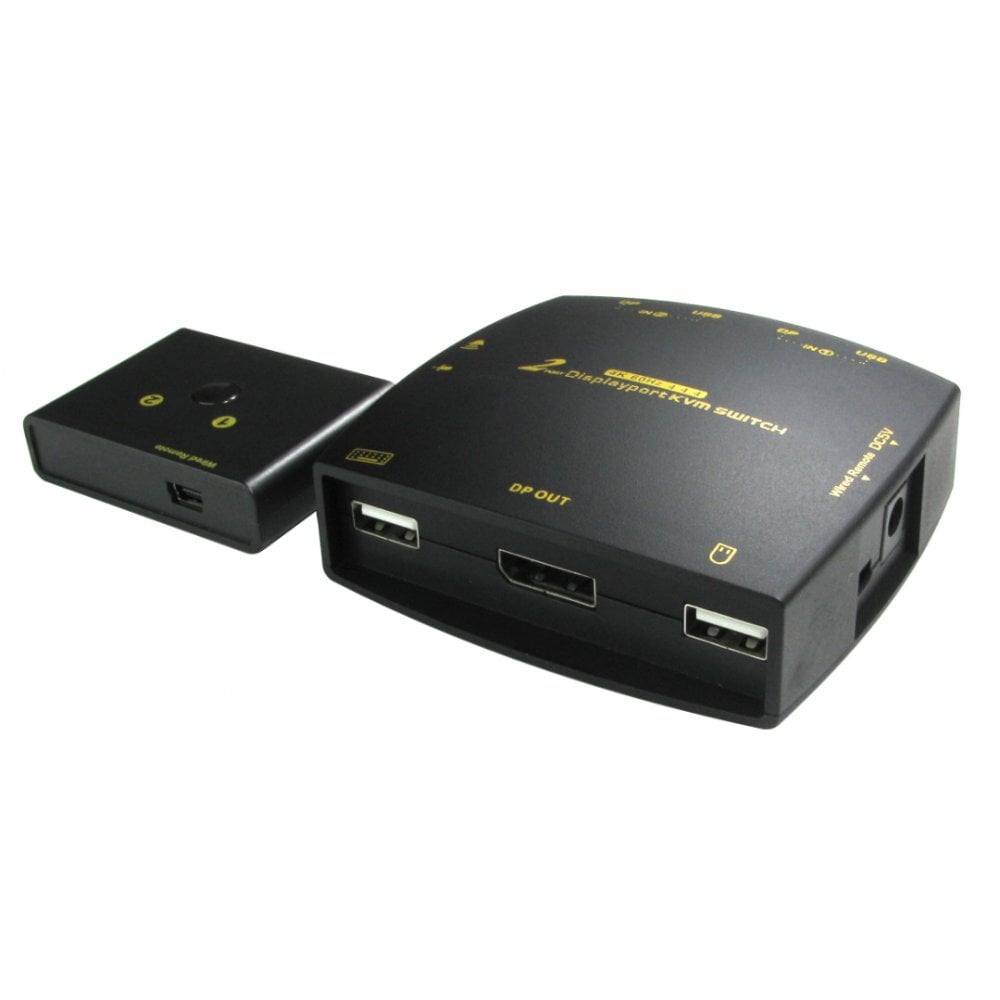 Cables Direct 2 Port Dp/Usb/Audio Mini Kvm