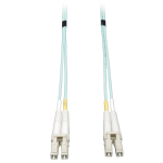 Tripp Lite N820-25M 10Gb Duplex Multimode 50/125 OM3 LSZH Fiber Patch Cable, (LC/LC) - Aqua, 25M (82 ft.)