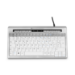BakkerElkhuizen S-board 840 Tastatur Büro USB AZERTY Französisch Hellgrau, Weiß
