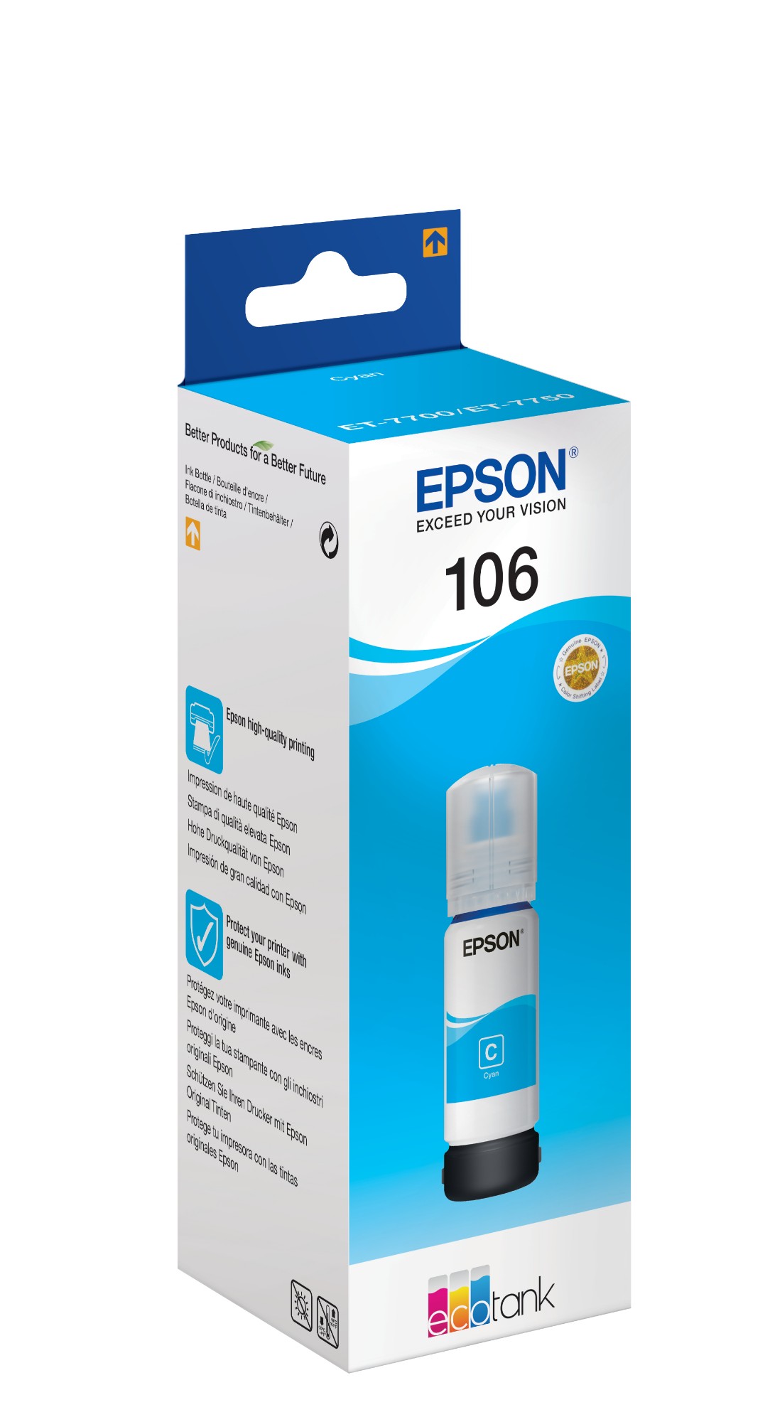 Epson 106 EcoTank Ink Bottle Cyan C13T00R240