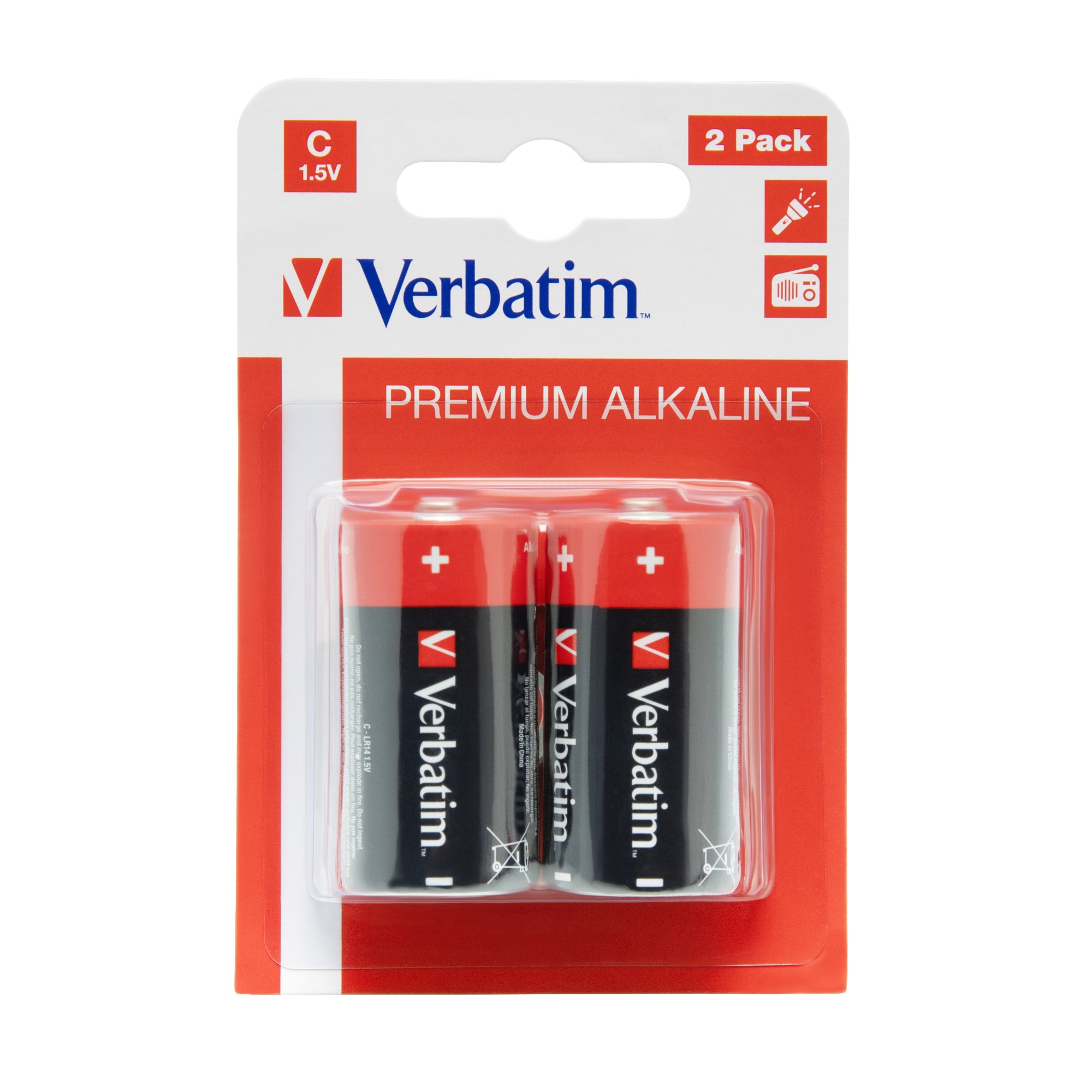 Verbatim Light C Alkaline Batteries