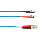 Black Box ST-LC, 20m fibre optic cable OFNR Black, Blue, Grey, Red