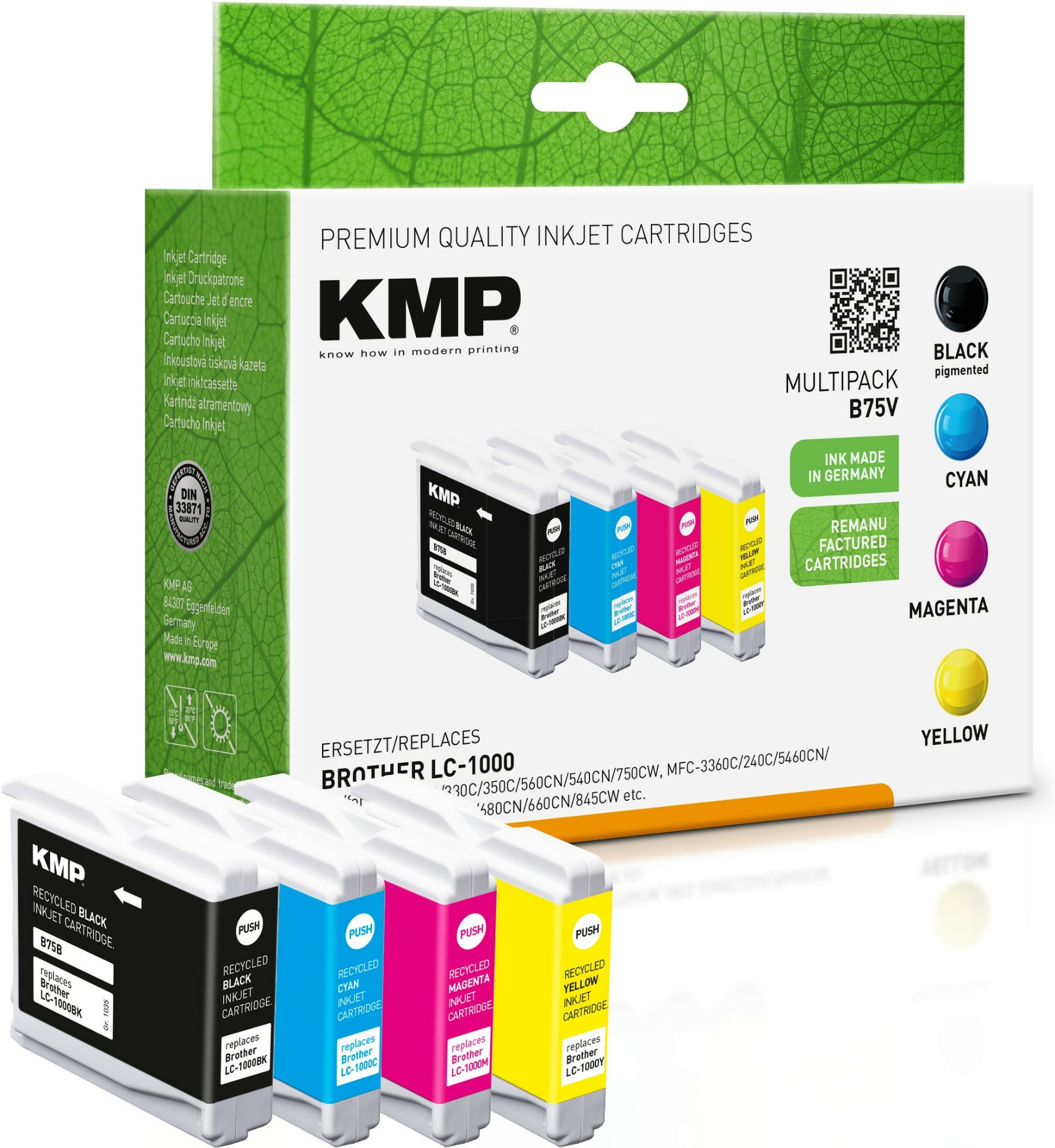 KMP 1035,4005 ink cartridge 4 pc(s) Compatible Black, Cyan, Magenta, Yellow