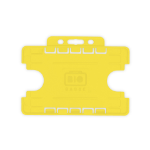 BioBadge Yellow Dual-Sided Holders Landscape - Pack of 100