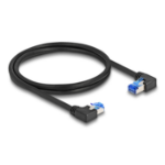 DeLOCK RJ45 Network Cable Cat.6A S/FTP right / left angled 1 m black