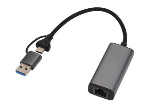 Microconnect MC-USBACNET2.5G cable gender changer USB C RJ-45 Black