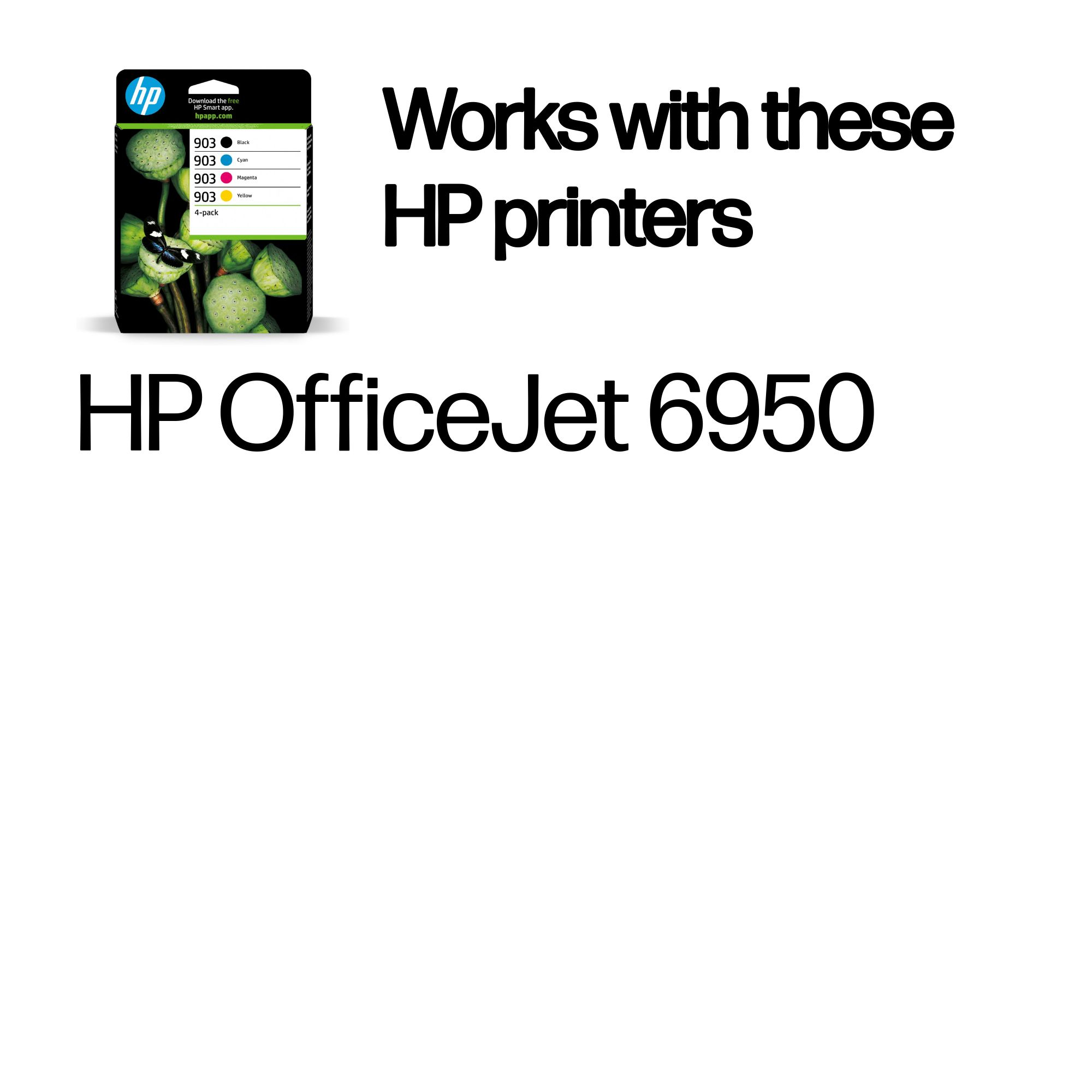 HP 6ZC73AE/903 Ink cartridge multi pack Bk,C,M,Y 12.4ml + 3x4.5ml Pack=4 for HP OfficeJet Pro 6860/6950