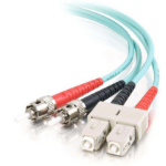 C2G 3m SC-ST 10Gb 50/125 OM3 Duplex Multimode PVC Fibre Optic Cable (LSZH) - Aqua