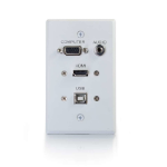 C2G 39706 cable gender changer HDMI, VGA, 3.5mm, USB White