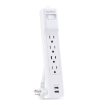 CyberPower P406U surge protector White 4 AC outlet(s) 125 V 70.9" (1.8 m)