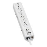 Tripp Lite PS-615-HGUSB surge protector White 6 AC outlet(s) 120 V 236.2" (6 m)