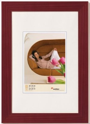 Image of Walther Design Grado 20x30 - Glass Wood - Red - 200 mm - 300 mm