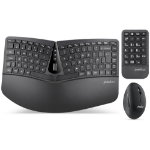 Perixx PERIDUO-606A Wireless Ergonomic Set Keyboard Keypad and Mouse Black
