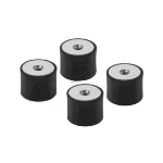 DeLOCK 60828 mounting kit Black, Steel Steel, Rubber