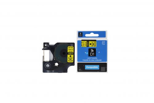 CTS Compatible Dymo 45018 Black on Yellow S0720580 Labelling Tape Cassette
