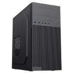 CIT Mentor Micro-ATX Office PC Case With USB Type C and 80mm Rear Black Fan Included