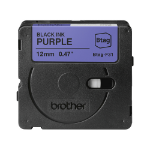 Brother BTAGF31 12MM BLACK ON PURPLE TAPE