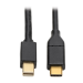 Tripp Lite U444-006-MDP USB-C to Mini DisplayPort Active Adapter Cable (M/M), 4K 60 Hz, Black, 6 ft. (1.8 m)