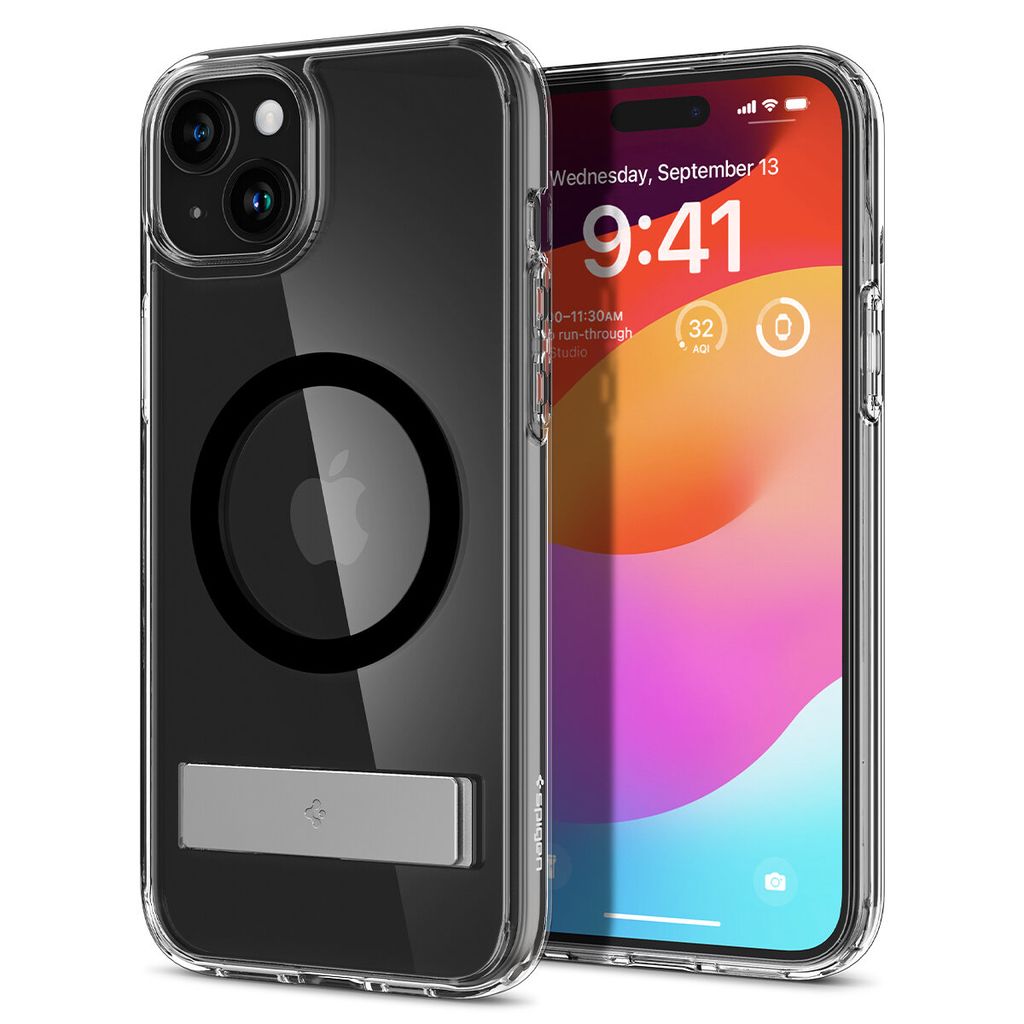 EU Product - iPhone 15 Plus Ultra Hybrid Case S Magsafe Case With Stand - Black thumbnail