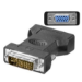 Microconnect MONAJ kabelomvandlare (hane/hona) DVI-I 24+5Pin HD15 Svart