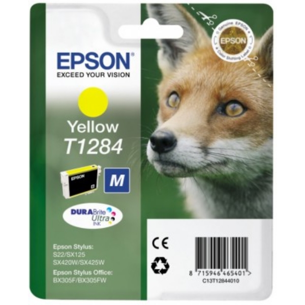 Epson C13T12844011 (T1284) Ink cartridge yellow, 225 pages, 4ml Epson C13T12844011 (T1284) Ink cartridge yellow, 225 pages, 4ml
