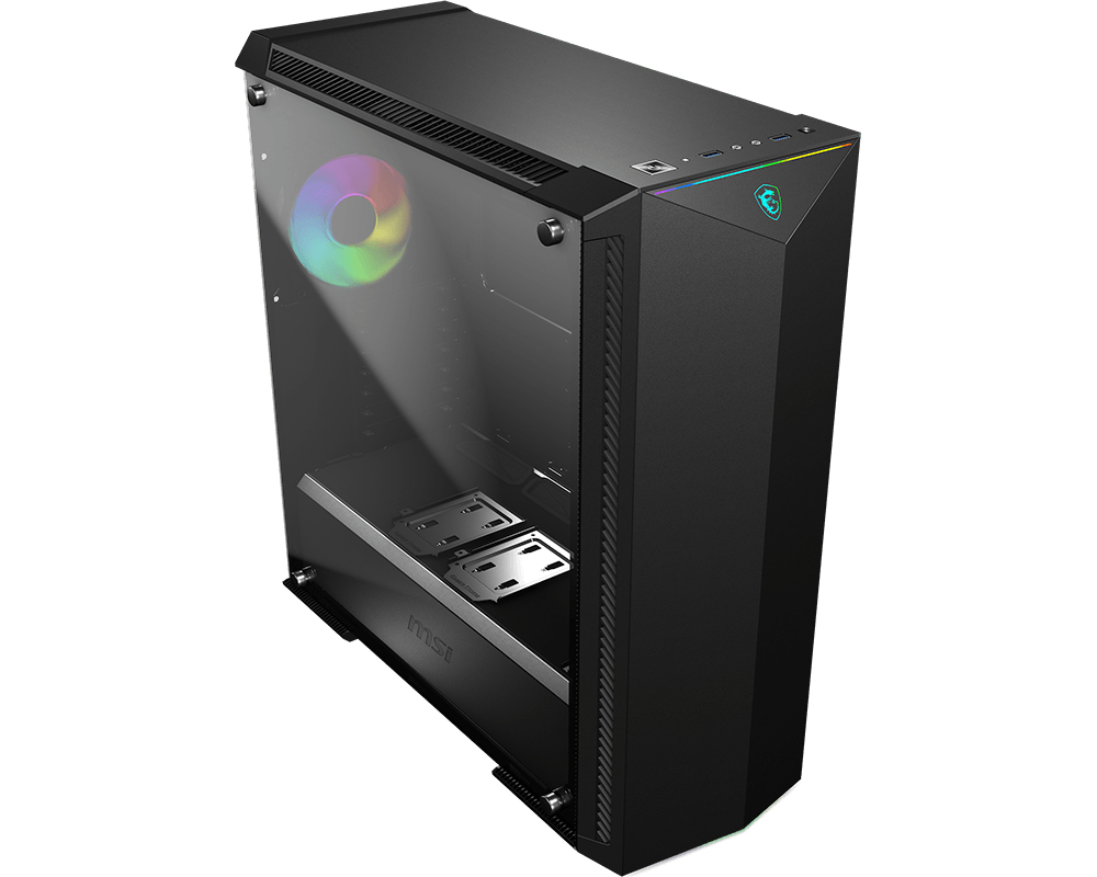 Image of MSI MPG GUNGNIR 100 Mid Tower Gaming Computer Case 'Black, 1x...