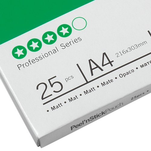 GBC Peel`n Stick Laminating Pouches A4 2x75 Micron Matt (25)