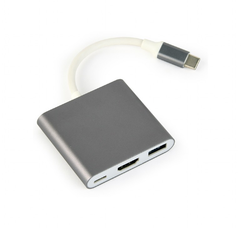 Image of Gembird A-CM-HDMIF-02-SG USB graphics adapter 3840 x 2160 pixels Grey
