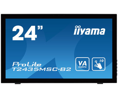 iiyama ProLite T2435MSC-B2 touch screen monitor 59.9 cm (23.6") 1920 x 1080 pixels Multi-touch Black